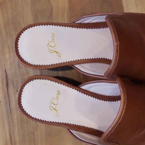 J. Crew Leather Clogs for Women Warm Sepia Brown 6.5 - Picture 5 of 13